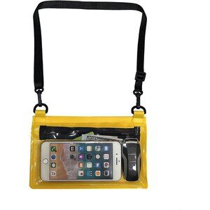 Women's Yellow Mini Crossbody Bag Travel Passport Wallet Shoulder Purse Small